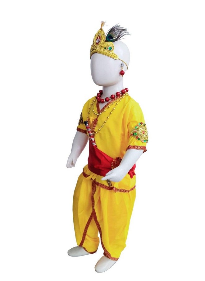 BookMyCostume BookMyCostume Krishna Boys Janmashtami Fancy Dress Costume 7-8 years  - Image 4