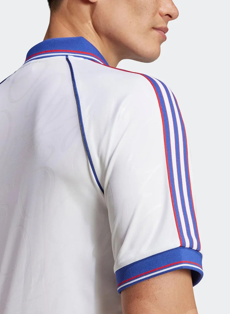 adidas جيرسي جيرسي أبيض لكرة القدم للرجال مقاس