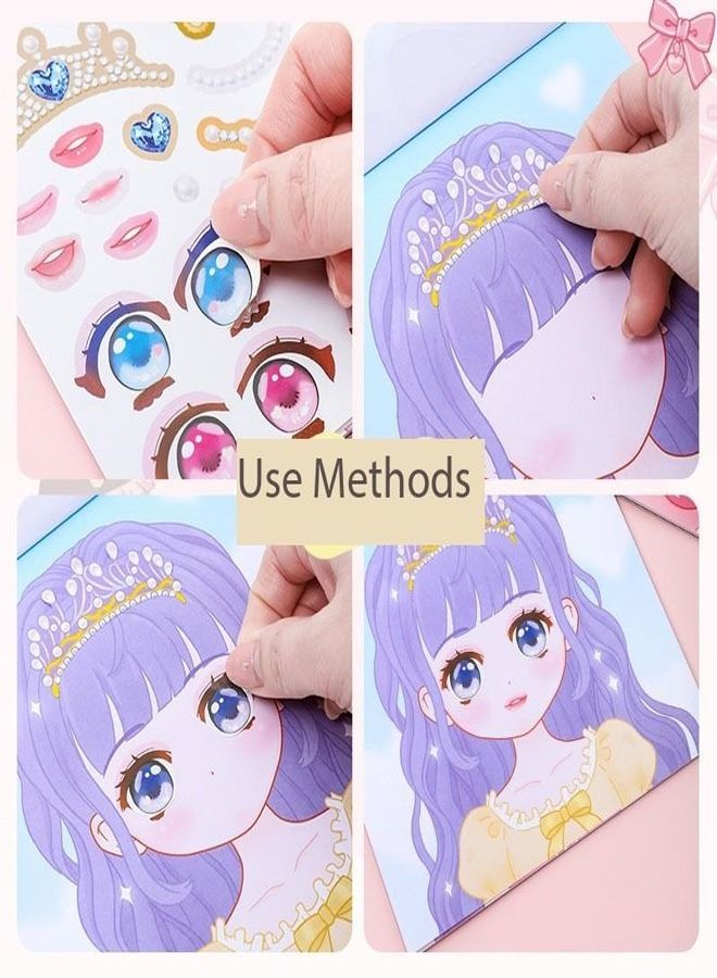 fashionhome مجموعة كتب وملصقات ألعاب تعليمية لطيفة مكونة من 20 قطعة من دمى القطن تتحول إلى ملصقات كرتونية لطيفة للأطفال - Image 2