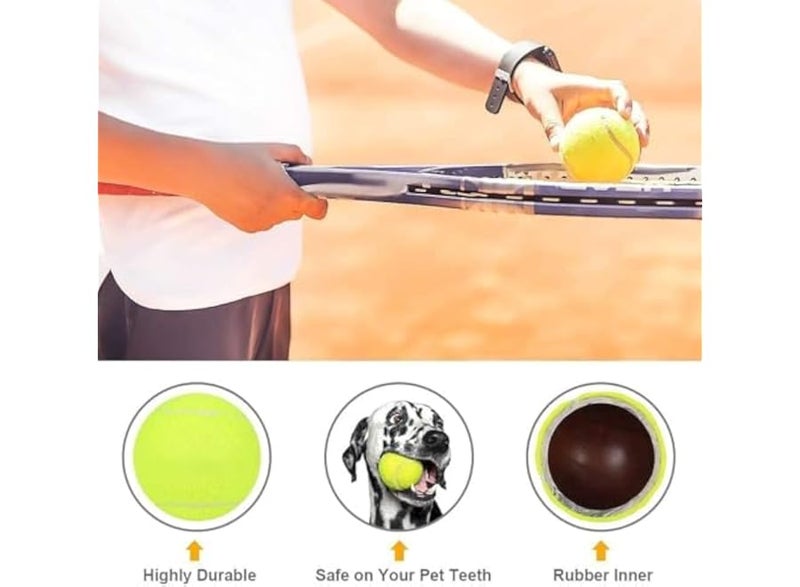 Advanced training tennis balls, durable and reusable, pressure-free, ideal for training, teaching, and all types of courts, 3 pieces - Image 3