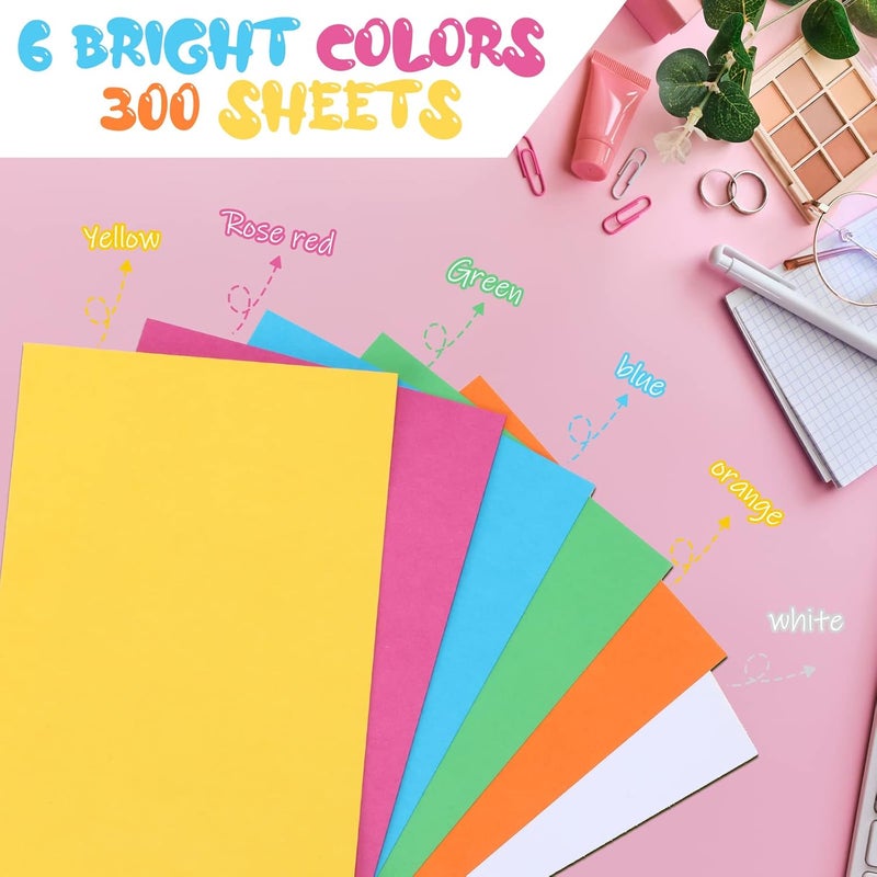 Fainne 300 Pcs 5 x 8 Inches Blank Index Cards 180 Gsm Thick Card Stock Assorted Color Neon Blank Flash Cards Colorful Study Notecards for Organizing(Vivid Colors) - Image 3