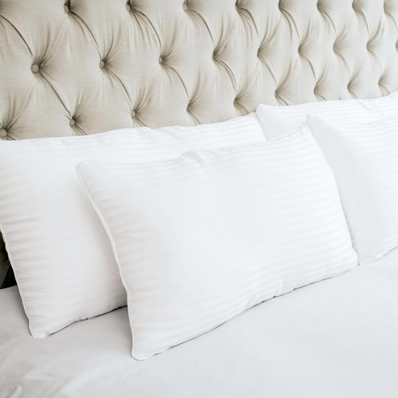 Houseify Tuck Me in Pillow Co. Down Alternative Pillows - Queen Sized Hypoallergenic Pillows, Set of 2 - Premium, Breathable Pillow for Side Sleepers and Back Sleepers - Image 1