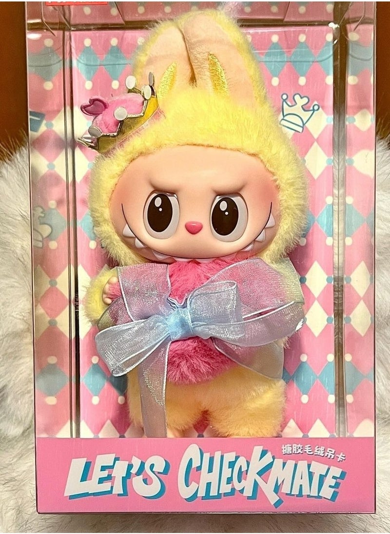 LABUBU Labubu Pop Mart Plush Keychain -Hope Blue Gentle Pendant for Bags or Keys (باللغة الإنجليزية) 