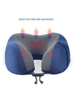 Swift Travel Pillow, Memory Foam, Airplane Neck Pillow with 3D Contoured Eye Masks, Earplugs and Storage Bag for Sleeping Rest, Blue  - Image 2