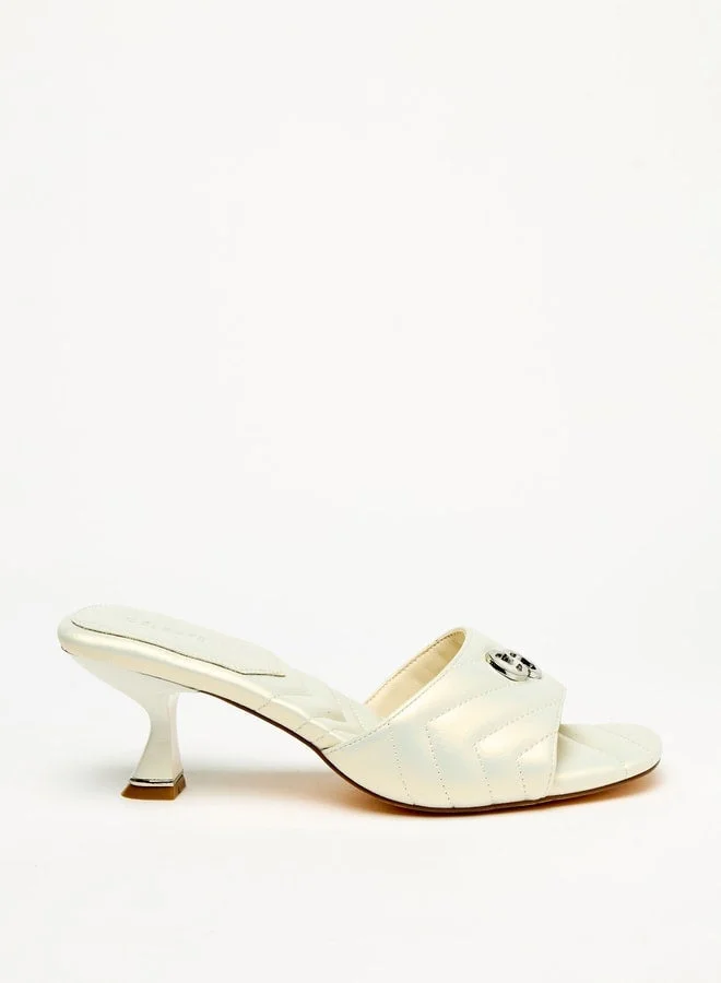 Women's Slip-On Sandals with Flared Heels