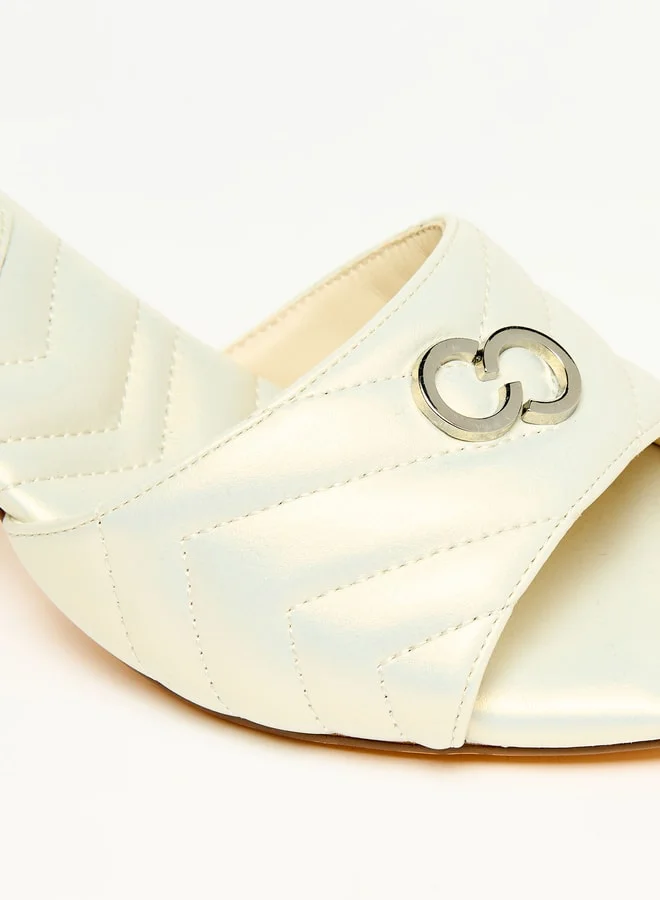 Celeste Women's Slip-On Sandals with Flared Heels