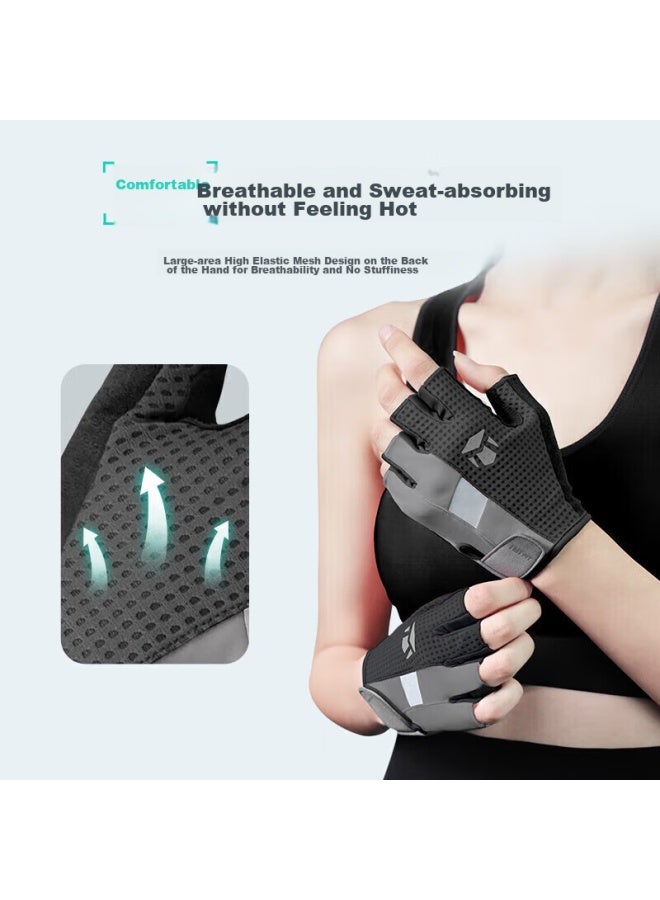 Tmt Fitness Gloves, Sports Cycling Fingerless Gloves, Pull-up Training Gloves, Weightlifting Gloves, Frisbee Gloves, Non-slip, Wear-resistant - Image 2