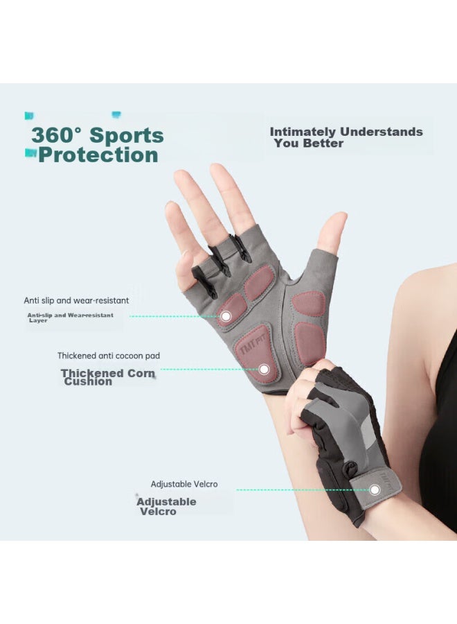 Tmt Fitness Gloves, Sports Cycling Fingerless Gloves, Pull-up Training Gloves, Weightlifting Gloves, Frisbee Gloves, Non-slip, Wear-resistant - Image 5