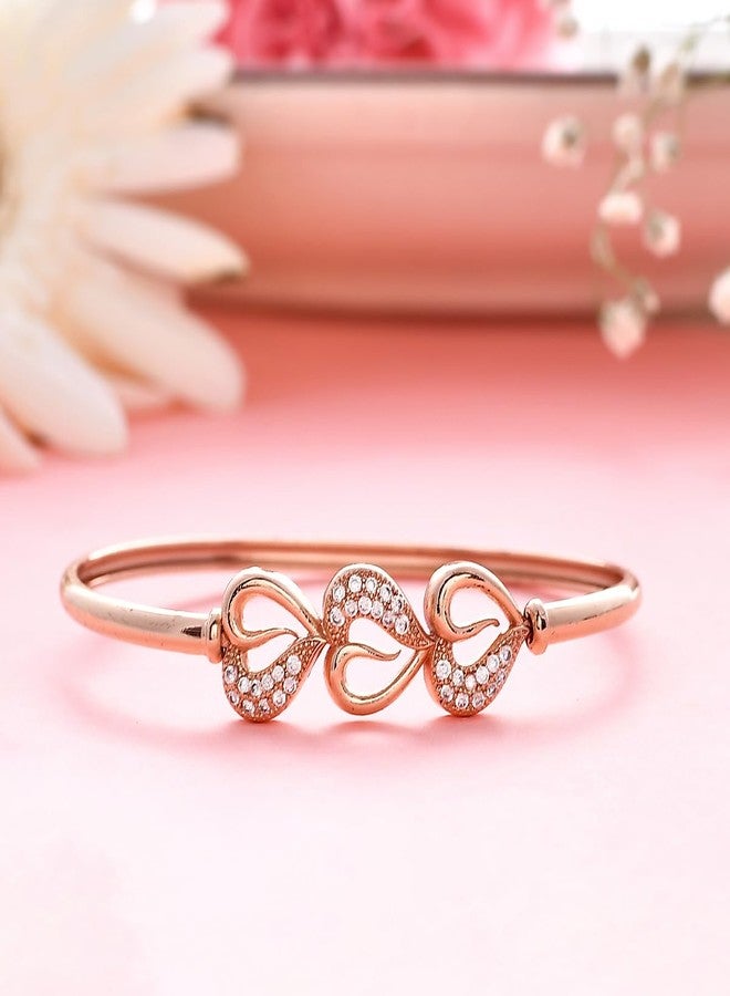 VOYLLA Sparkling Elegance Interlinked Hearts CZ Bracelet - Image 3
