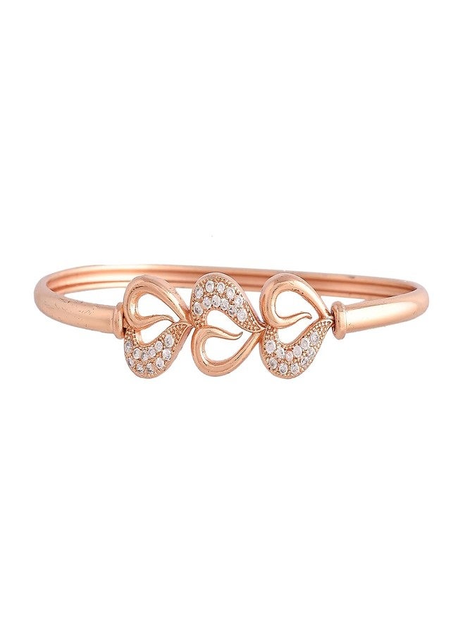 VOYLLA Sparkling Elegance Interlinked Hearts CZ Bracelet - Image 1