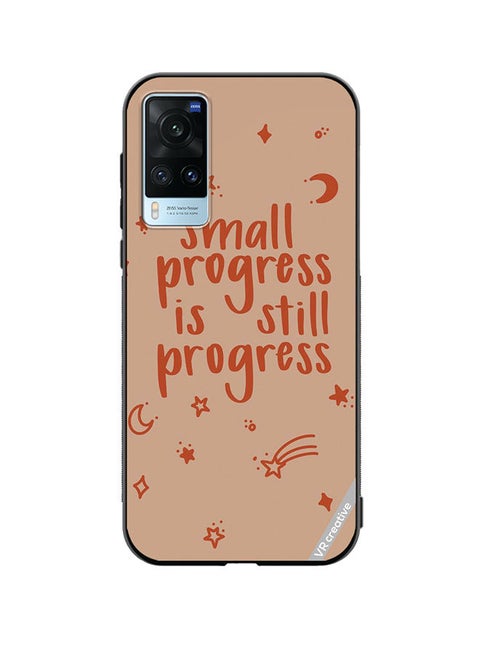 Protective Case Cover For Vivo X60 Small Progress Is Still Progress Design Multicolour