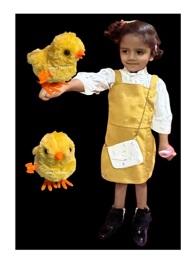 DISILA TRADERS Wind-Up Jumping Chicken Toys/Cute Funny Small Chicken (Chusa) Toys for Kids, Toddlers (Pack of 2) - Image 1