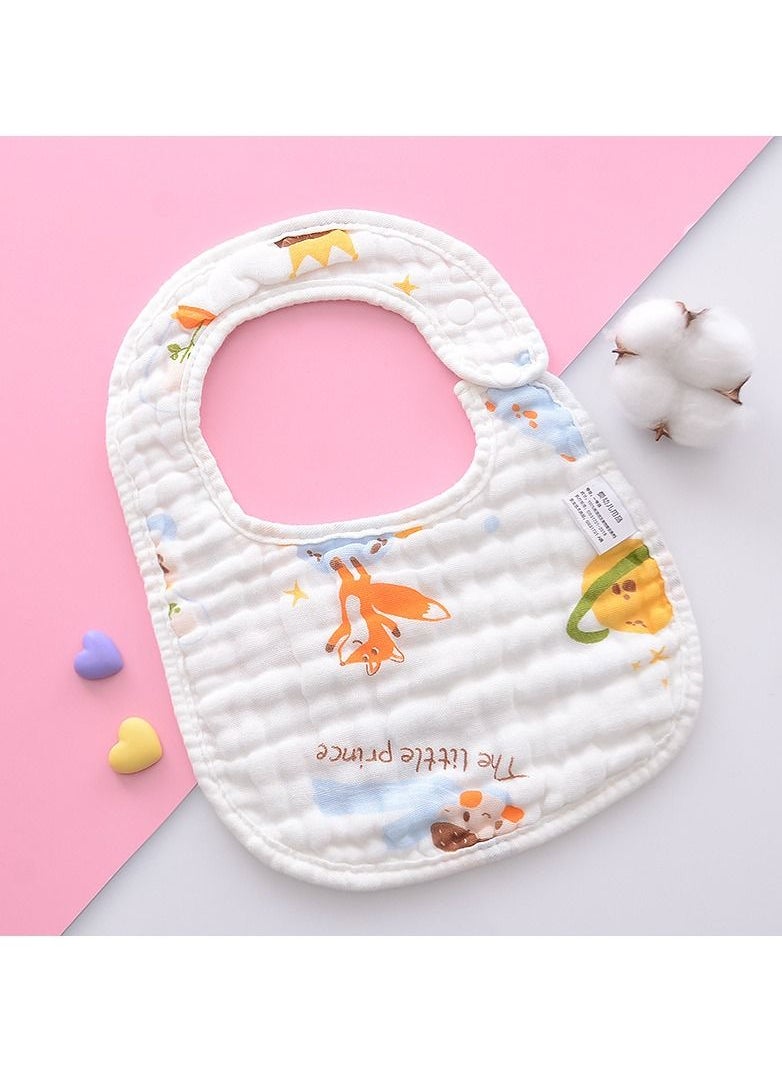 Loquat Pure Cotton Cartoon Printing Baby Bib 