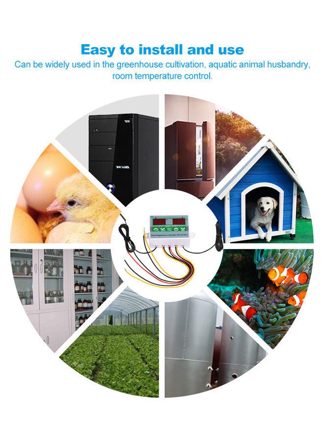 نيبمينينت جهاز تحكمٍ رقميّ ذكي في درجة الحرارة بشاشة عرض مزدوجة متعدد الألوان - Image 2