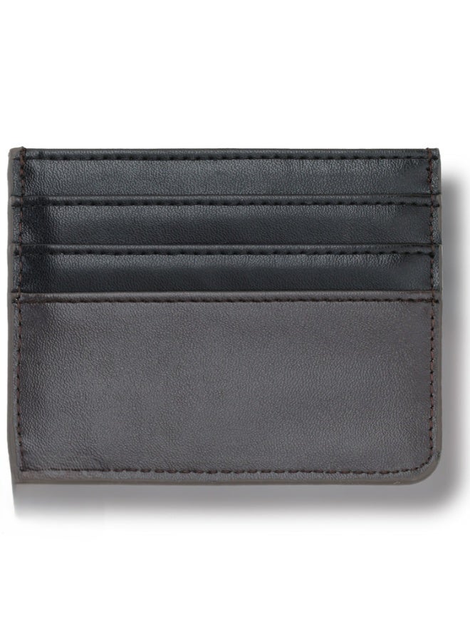 Giorgio Armani Brown Leather Card Holder – Premium Luxury Slim Designer Card Case for Men & Women - Image 2