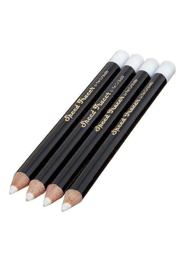 The Cut Buddy مجموعة من 4 أقلام تحديد الوجه الأبيض لتحديد اللحية قبل التشذيب وقص الشعر وقلم اللحية مع مبراة للرجال - Image 2