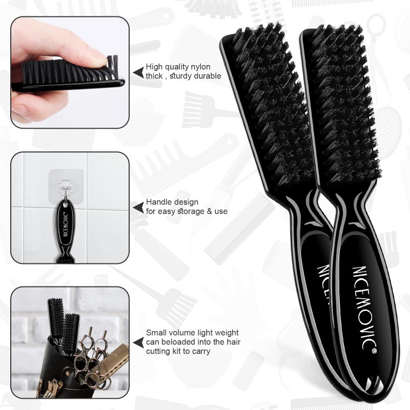 NICEMOVIC Hair Cutting Barber Cape with Neck Duster Brush and Barber Brush, Professional Barber Accessories Cleaning Supplies for Salon Haircut Styling- Leopard Print - Image 5
