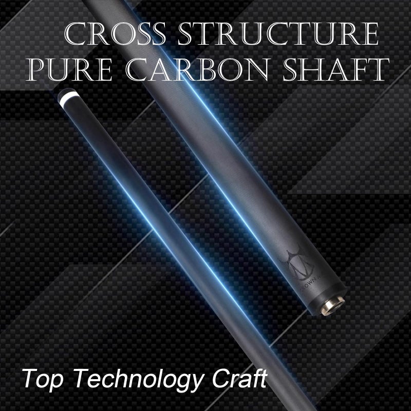 CROWN ME Uni Lock pin Pure Carbon Fiber Pool Cue Stick Shaft 12.5mm, Pro Carbon cue Shaft, Lowest Deflection Pool cue Shaft - Image 5