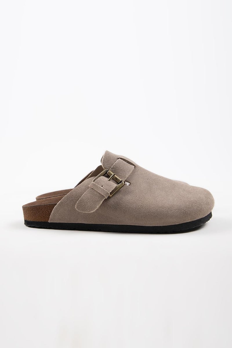 Krahe Sergio Men's Genuine Leather Clogs Mink Slippers - Image 2