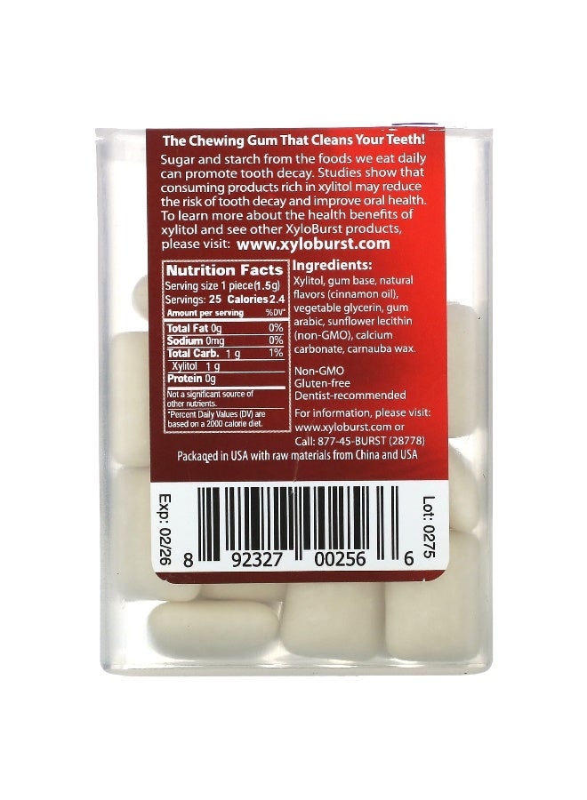 Xyloburst Xyloburst, Xylitol Gum, Cinnamon, 25 Pieces - Image 2