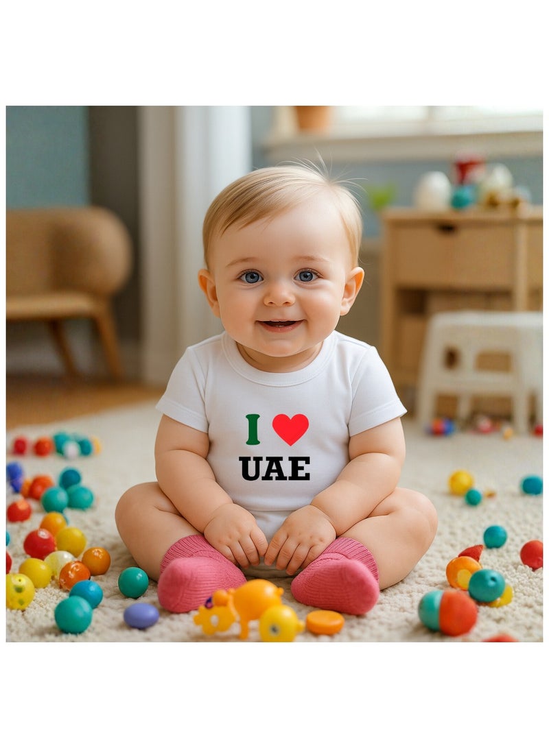 برينت شوب فور مي بدلة أطفال رومبير من القطن الناعم للجنسين للأطفال للاحتفال باليوم الوطني لدولة الإمارات العربية المتحدة (تصميم 2) - Image 2