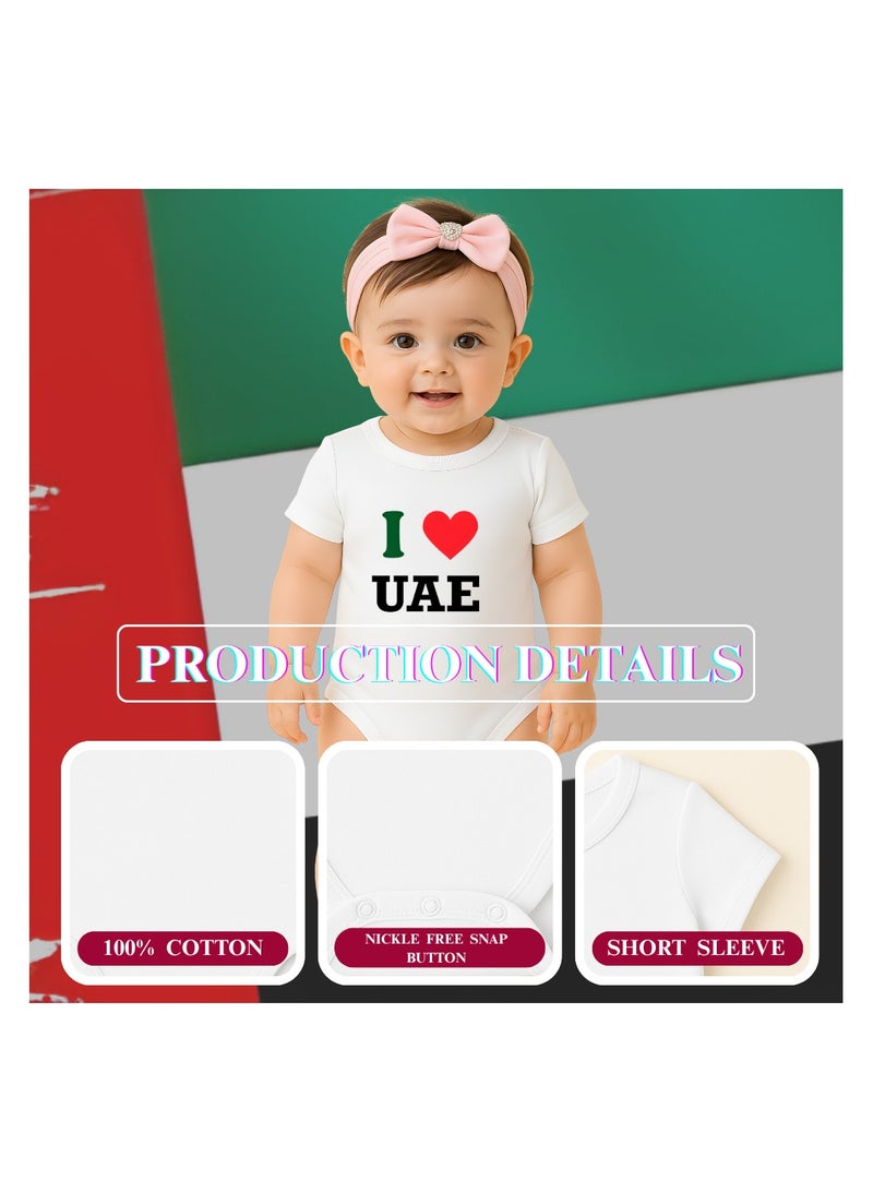 برينت شوب فور مي بدلة أطفال رومبير من القطن الناعم للجنسين للأطفال للاحتفال باليوم الوطني لدولة الإمارات العربية المتحدة (تصميم 2) - Image 3