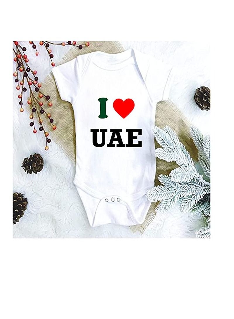 PRINTSHOP4ME Baby Unisex Soft cotton Onesie Romper Baby Bodysuit for celebration of UAE National day (Design 2) - Image 2