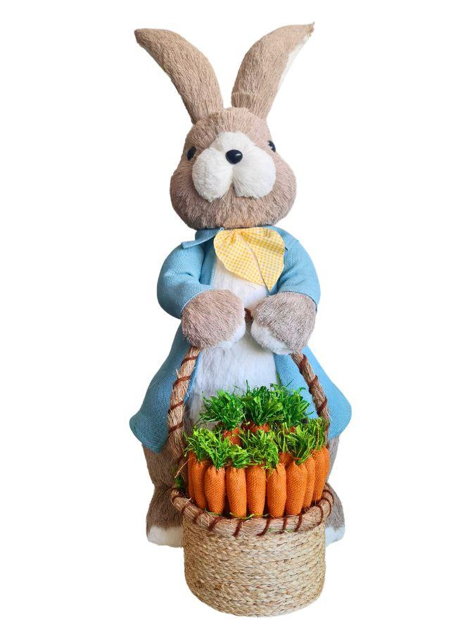 FATIO 96 cm Bunny Figure Handmade with Straw, Party Decoration Home Decor  - Image 1