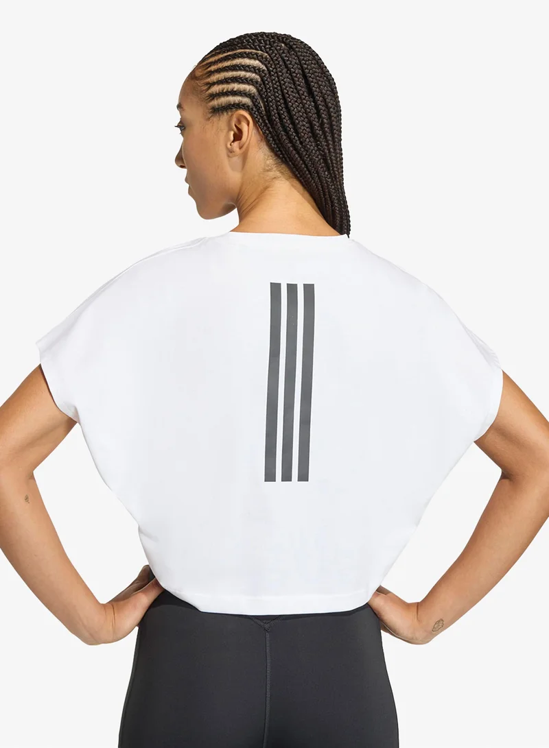 اديداس تيشيرت تدريب بوكسى بثلاث خطوط