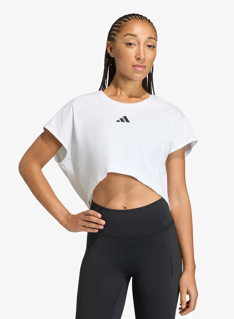 اديداس تيشيرت تدريب بوكسى بثلاث خطوط