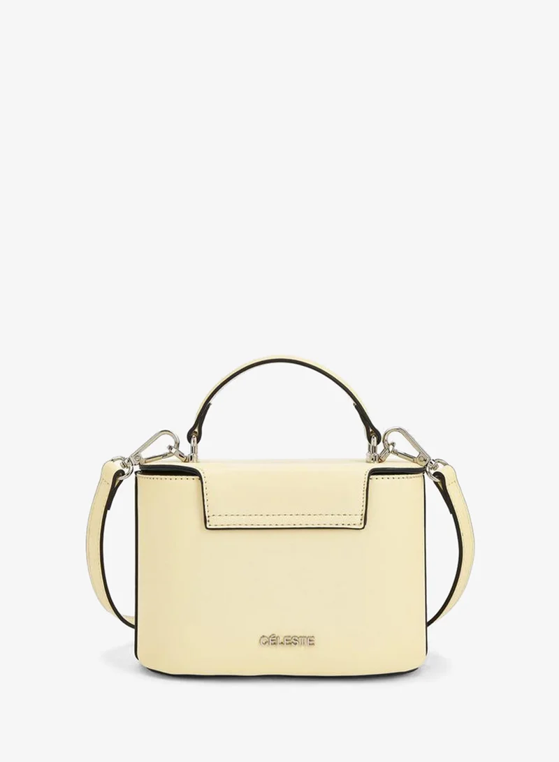 Celeste YELLOW Solid Crossbody Bag With Twist Lock Closure for Women | Best Price UAE