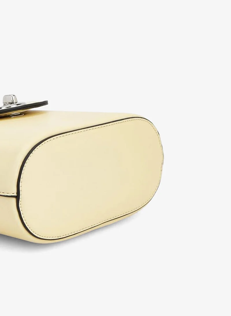 Celeste YELLOW Solid Crossbody Bag With Twist Lock Closure for Women | Best Price UAE