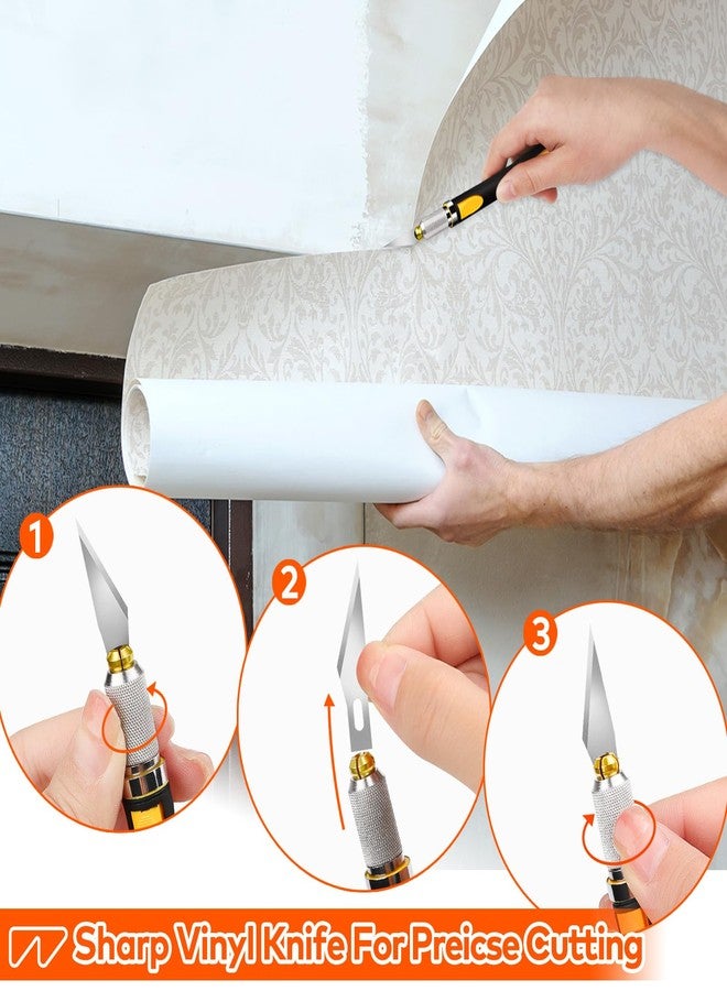 WRAPXPERT Wallpaper Smoothing Tool Kit, Wallpaper Tools for Applying Peel and Stick Contact Paper Vinyl Film, Wallpaper Installation Tools For Wallcovering, Vinyl Backsplash Applying - Image 4