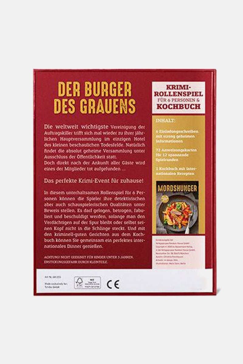 Tchibo Horror Hamburger Investigation Game, Burgundy - Image 4