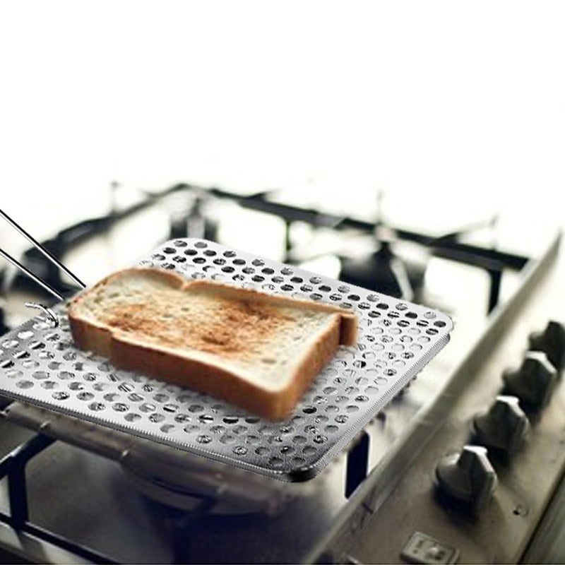 Ibili Foldable Tin Plate Stovetop Bread Toaster – Ideal for Home and Camping Use – for Gas Flames and Campfires – Compact and Portable Design – Made in Spain – 7.8 x 7.8 Inches - Image 2