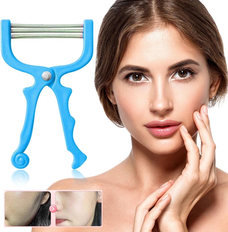 كلاراكو مجموعة أدوات إزالة شعر اليدين والوجه، أداة تجميل لإزالة شعر الوجه، أداة إزالة شعر الشفاه، أداة عصر زنبركية، بكرة خياطة (B، B) - Image 2