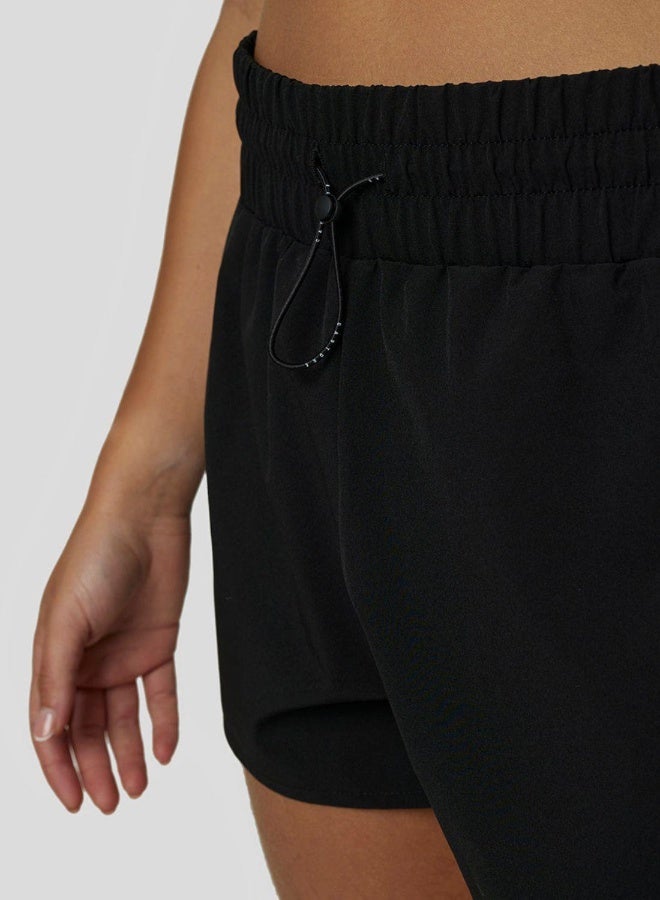 كاستور شورت تدريب نسائي أسود من الكربون - Image 3