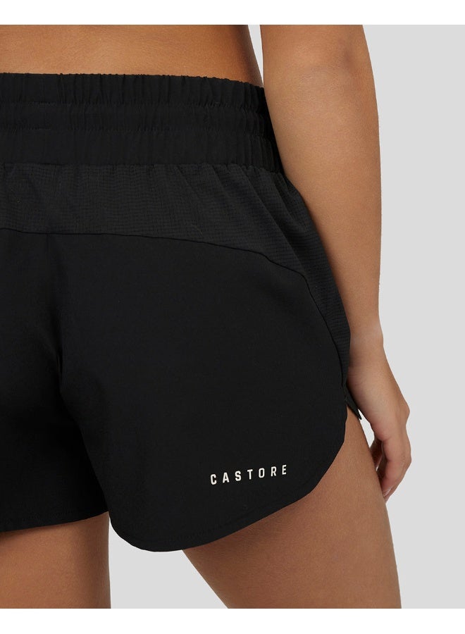 كاستور شورت تدريب نسائي أسود من الكربون - Image 4