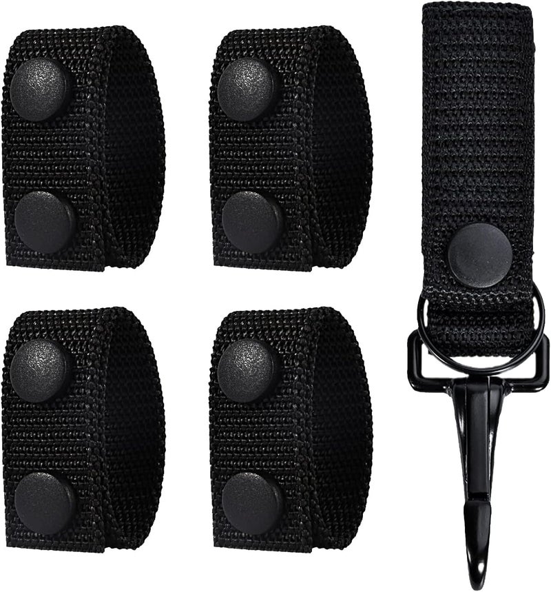 OZXTYO Duty Belt Keeper with Key Holder for 2" and 2¼" Wide Belt,Keeper with Strong Metal Police Key Clip, Military Molle Hook,Police Military Equipment Accessories, 2 Pack - Image 1