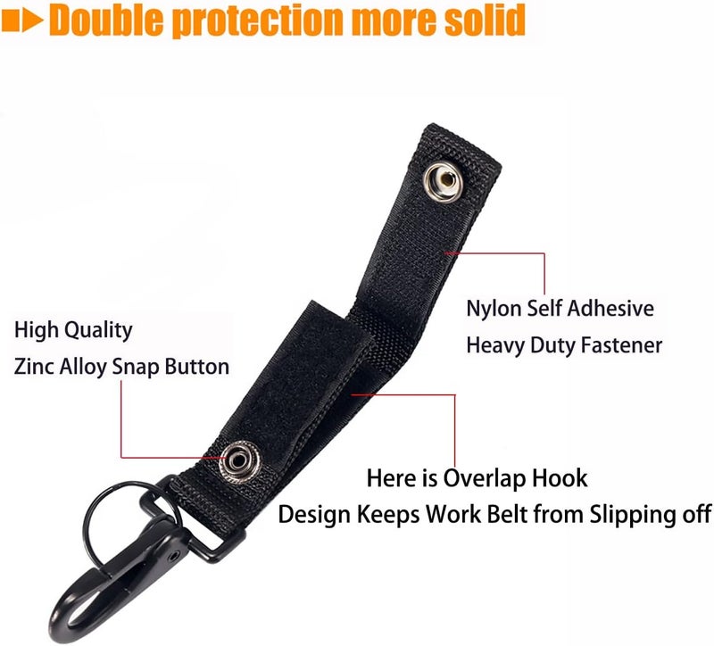 OZXTYO Duty Belt Keeper with Key Holder for 2" and 2¼" Wide Belt,Keeper with Strong Metal Police Key Clip, Military Molle Hook,Police Military Equipment Accessories, 2 Pack - Image 5