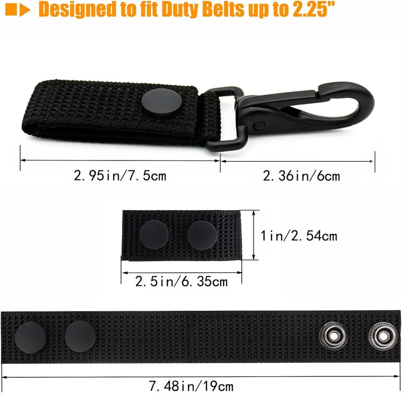 OZXTYO Duty Belt Keeper with Key Holder for 2" and 2¼" Wide Belt,Keeper with Strong Metal Police Key Clip, Military Molle Hook,Police Military Equipment Accessories, 2 Pack - Image 2