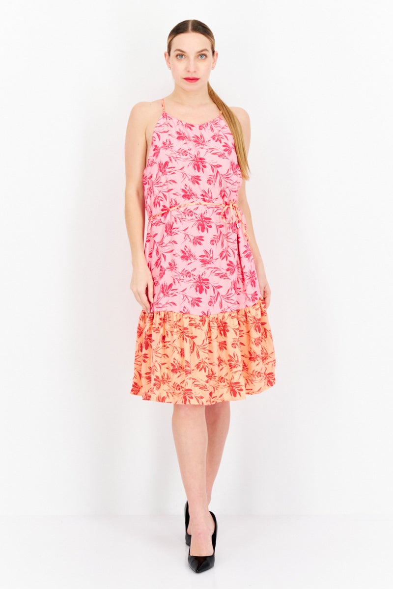 INC Women Floral Print Midi Casual Dress, Multicolor - Image 1