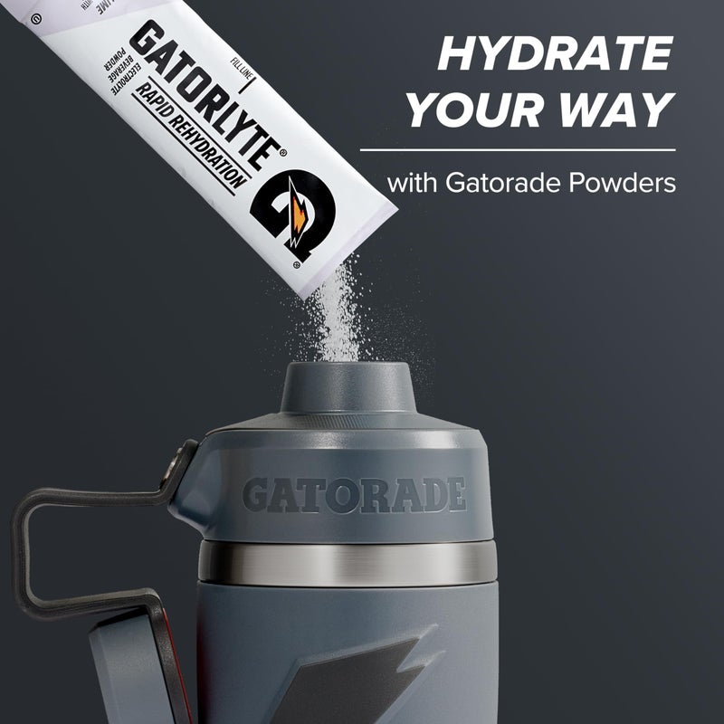 Gatorade زجاجة ماء ستانلس ستيل غاتوريد 'أوفر تايم' سعة 22 أونصة، غطاء لولبي، برتقالي - Image 5