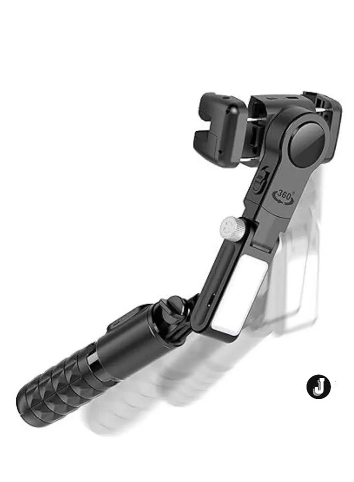 JAJEEK Gimbal Stabilizer Selfie Stick Tripod with Fill Light – 3-Axis Stabilization for iPhone, Cell Phones & Smartphones, Ideal for Vlogs & Live Streams - Image 2