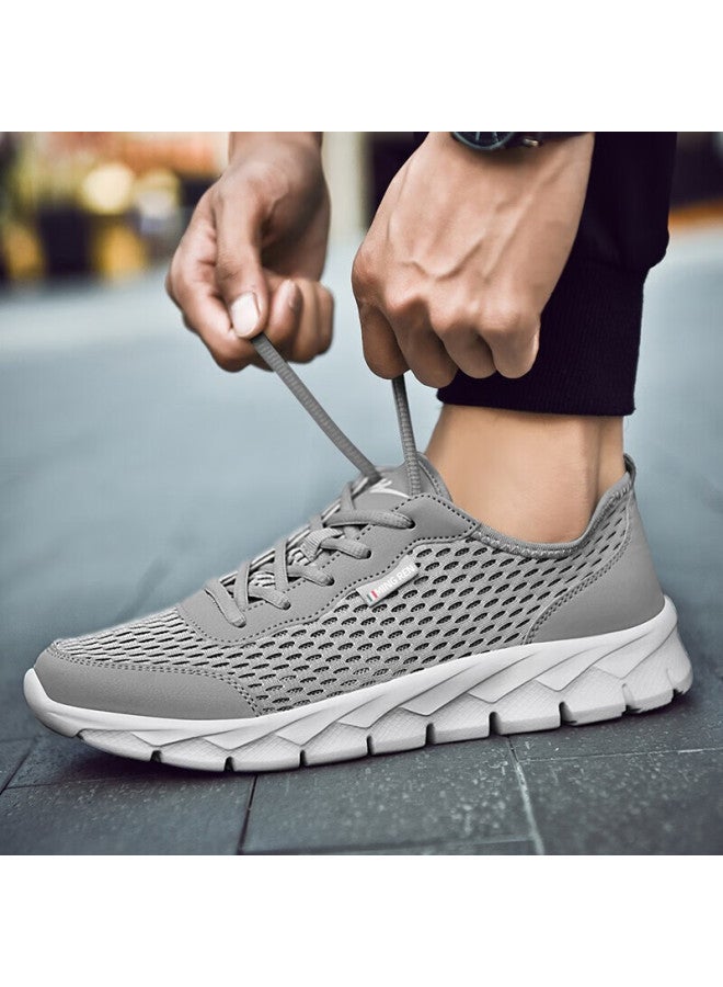 Double Star Men's Running Shoes Summer Lightweight Breathable Mesh Casual Shoes Spring Mesh Soft Bottom Sports Shoes Men 98 Sky Gray 39 - Image 4