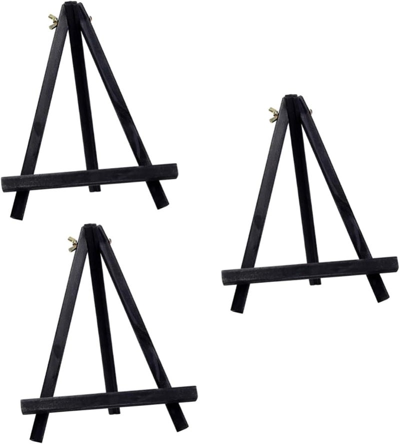 3 Pack Wooden Tabletop Art Easel For Kids Painting Crafts Tripod Design Classroom Home Use - Image 1