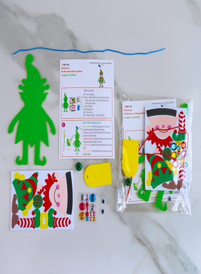 Winlyn 24 Sets 8 Designs Christmas Craft Kits Winter Crafts DIY Christmas Ornaments Decorations Craft Kits Festive Foam Stickers Arts and Crafts for Kids Holiday Home Classroom Activities Party Favors - Image 2