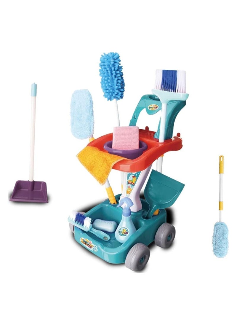 Home Smart - Home Smart Kids Cleaning Play Set 22 pcs broom with cart, brooms, and mop - Image 1