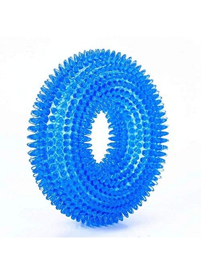 ألعاب مضغ شائكة صاخبة مصنوعة من المطاط الطبيعي الناعم غير السام للمضغ العنيف، بتصميم حلقة تنظيف الأسنان - عبوة من قطعة واحدة (اللون حسب التوافر) - Image 3