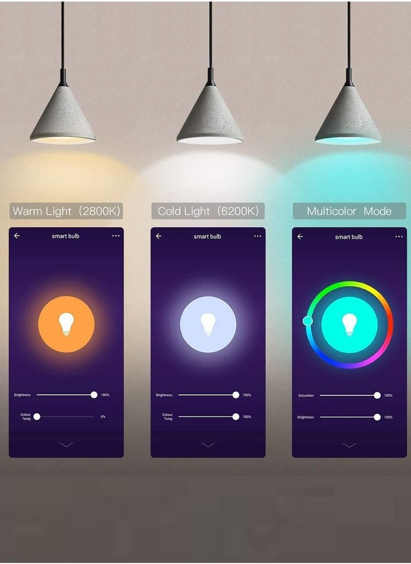 ISHWAZ - 10W Smart Wi-Fi Bluetooth Bulb Works With Alexa Google Assistant and IFTTT With 16Millions Colors Dimmable Light 8 Different Modes Power Saving and Much More A Must Have Smart Gadget - Image 1